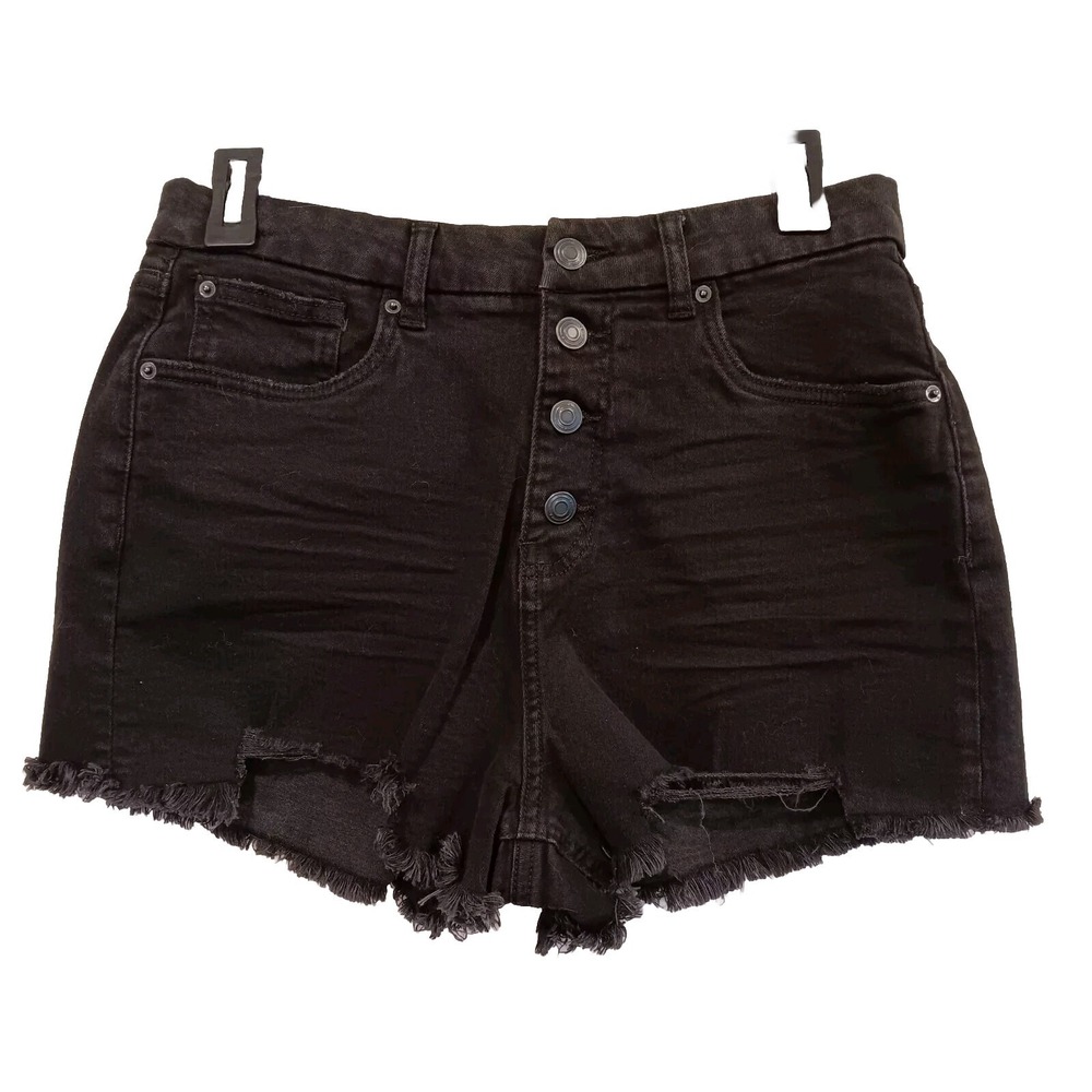 No Boundaries Button Fly Shorts - Women's 11 - Black Cut-Offs